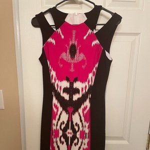 Joseph Ribkoff Pink and Black cocktail dress